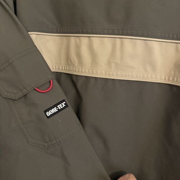 Vintage Eddie Bauer Hooded EBTEK GORE-TEX Men's Raincoat - Size S Olive Green - Picture 3 of 10
